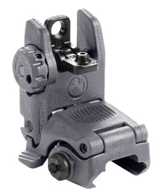 Magpul MBUS Rear Sight for AR-15/ M16, Stealth Gray Polymer, Spring-Loaded Flip Up