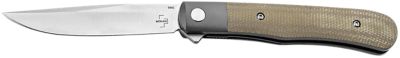 Boker 3.23 in. Trapper Knife, Plain Nitro-V Blade, Micarta Handle