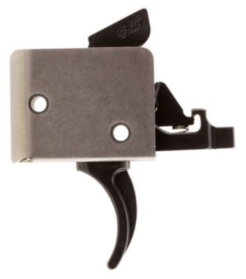 CMC Triggers Drop-In Two-Stage Curved Trigger for AR-15/AR-10, 2 lb. Draw, Black/Silver, Steel