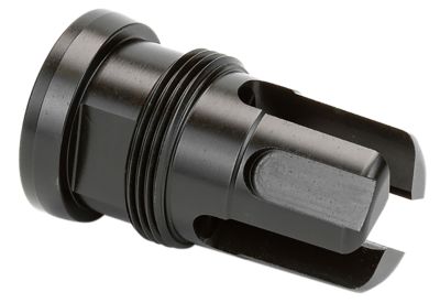 Griffin Armament Minimalist Taper Mount Flash Suppressor, 30 Cal, 5/8 in. x 24 Thread, 1.80 in. OAL, 1.07 in.D, Black, Stainless