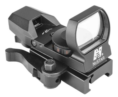 NCStar Red & Green Reflex Sight with 4 Reticles, Black Anodized, 1x, 0.95 in. x 1.34 in., Red/Green Multi Reticle