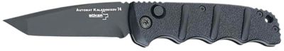 Boker 3.35 in. Kalashnikov Tanto Plain Folding Knife, Black D2 Steel Blade, Aluminum Handle
