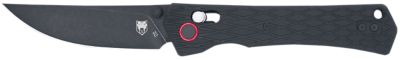 CobraTec Knives 3.5 in. Legacy EDC Folding Knife, Plain Black TiCN D2 Steel Blade, Black Textured Aluminum/G10 Handle