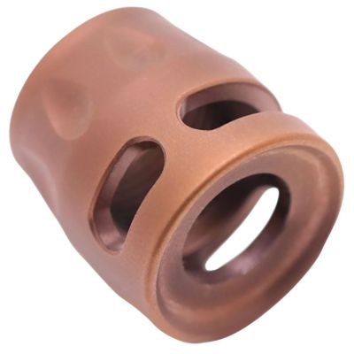 True Precision Inc Type S Micro Compensator, 9mmLuger/380 ACP, 1/2 in. x 28 Thread, Copper, 416R Stainless Steel
