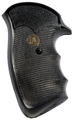 Pachmayr Gripper Grip for Ruger Security-Six, Checkered, Black, Rubber with Finger Grooves