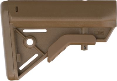 B5 Systems Bravo Stock for AR-Platform with Mil-Spec Receiver Extension (Tube Not Included), Coyote Brown, Synthetic