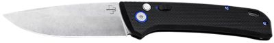 Boker 3.35 in. FRND Drop Point Knife, Plain Stonewashed D2 Steel Blade, Black Grivory Handle
