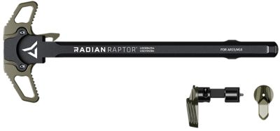 Radian Weapons Raptor Charging Handle and 45/90 Talon Safety for AR-15/M16, Ambi Controls, Radian OD, Anodized, Aluminum