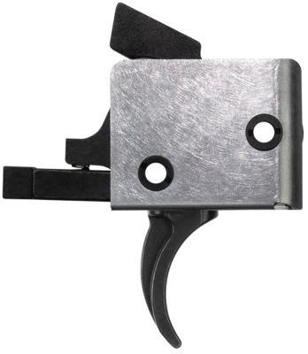 CMC Triggers Drop-In PCC Single-Stage Flat Trigger for AR-15/AR-10, 3-3.50 lb. Draw, Black/Silver, Steel