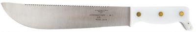 Case 11.75 in. Astronaut M-1 Commemorative Fixed Machete, As-Ground High Carbon Steel Blade, Smooth White Synthetic Handle