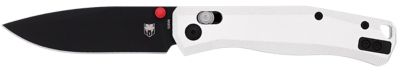 CobraTec Knives 3.25 in. Regent EDC Flip Open Folding Knife, Plain Black TiCN S35VN Blade, Silver Aluminum Handle