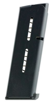 Wilson Combat 7 Round 45 ACP Magazine for 1911 Officer, Detachable w/ Lo-Profile Steel Floor Plate, Black, Stainless Steel