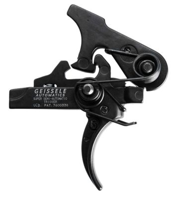 Geissele Automatics SSA Two-Stage Curved Trigger for AR-Platform, 4.25-4.75 lb. Draw, Black Oxide, Steel