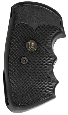 Pachmayr Gripper Professional Grip for Colt Python, Trooper, Checkered, Black, Rubber with Finger Grooves