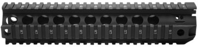 Bravo QRF Free-Floating Quad Rail Handguard for AR-Platform, 10 in., Picatinny Rial, Aluminum, Black Anodized