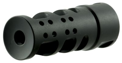 Spikes R2 Muzzle Brake, 5.56x45mm NATO, 1/2 in. x 28 Thread, Black, Nitride, 416R Stainless Steel