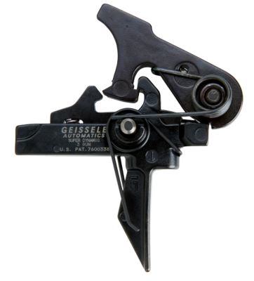 Geissele Automatics SD 3 Gun Flat Trigger for AR-15/AR-10, 4.50-5.50 lb. Draw, Black Oxide, Steel