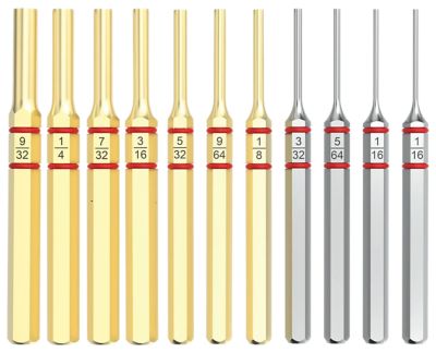 Real Avid/Revo Accu-Punch Pin Punch Set for Universal Firearms, Brass/Steel 11 pc.