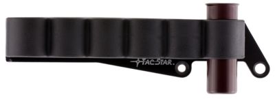 TacStar SideSaddle Slimline Shell Carrier for Remington 870/1100/1187, 6rd, 12 Gauge, Black, Polymer w/Aluminum Mounting Plate