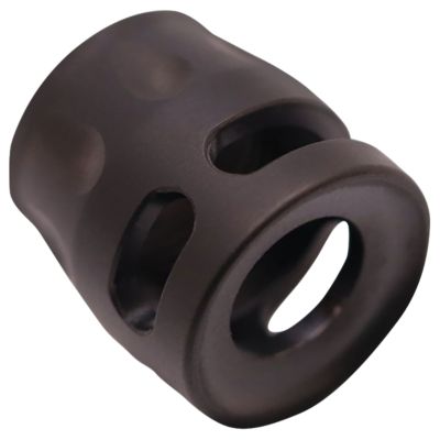 True Precision Inc Type S Micro Compensator, 9mmLuger/380 ACP, 1/2 in. x 28 Thread, Black DLC, 416R Stainless Steel