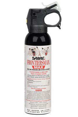 Sabre Frontiersman Max Bear and Mountain Lion Attack Deterrent Spray, 40 ft. Range, 7.90 oz.