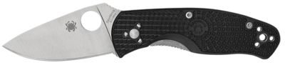 Spyderco 2.75 in. Persistence Lightweight Folding Knife, Plain Satin 8Cr13MoV SS Blade, Black Bi-Directional Textured FRN Handle
