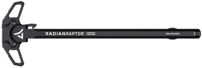 Radian Weapons Raptor Charging Handle for AR-10/SR-25, Ambidextrous, Black, Anodized, Aluminum w/Polymer Overmold