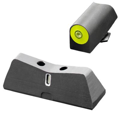 XS Sights DXT2 Big Dot Night Sights for Glock, Green Yellow Outline Front, Green White Outline Bar Rear, GL0011S5Y
