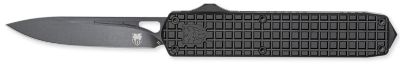 CobraTec Knives Mamba Large Knife, Plain Black TiCN D2 Steel Blade, Black Textured Aluminum Handle