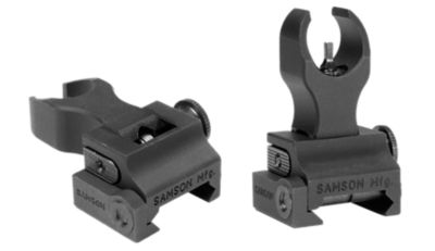 Samson Quick Flip Front Sight for AR-15, Gas Block Extended Height (A2), Black Hardcoat Anodized, Flip Up