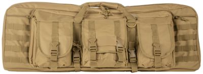 NCStar 36 in. 2-Carbine VISM PVC Nylon Gun Case with Molle Webbing, Tan