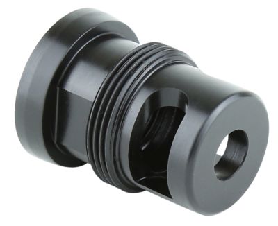 Griffin Armament Taper Mount Minimalist Brake, 30 Cal, 5/8 in. x 24 Thread, 1.34 in. OAL, 1.07 in. Diameter, Black, Stainless