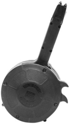 KCI USA INC 50 Round 9mm Luger Drum Magazine for Double Stack Glock, Black, Polymer