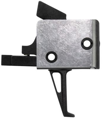 CMC Triggers Drop-In Single-Stage Flat Trigger for AR-15/AR-10, 4-4.50 lb. Draw, Black/Silver, Steel