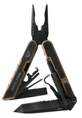 Real Avid/Revo AR-15 440C SS Tool for AR-Platform, Part Serrated Blade, Black, G10 Handle