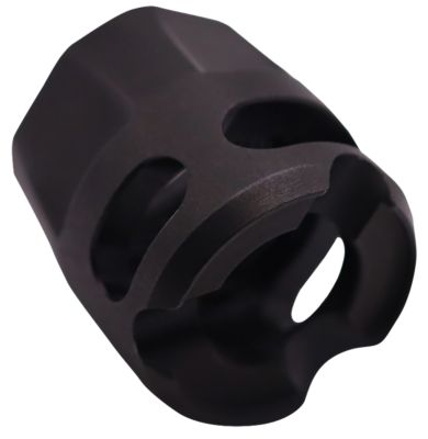 True Precision Inc Type Y Micro Compensator, 9mmLuger/380 ACP, 1/2 in. x 28 Thread, Black Nitride, 416R Stainless Steel