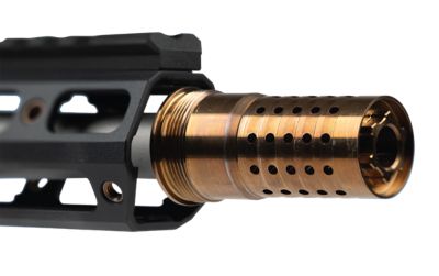 Q LLC Cherry Bomb Muzzle Brake, 8.6 Blackout, 5/8 in. x 24 Thread, 2.27 in. OAL, Steel