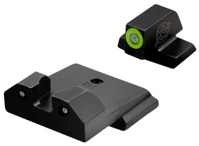 XS Sights R3D Night Sights for S&W Optics Ready, Black, Green Tritium Green Outline Front, Green Tritium Rear