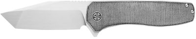 EIKONIC Knife Company 3.40 in. Xiphos Folding Knife, Modified Tanto, Stain, Nitro-V Blade, 4.20 in., Salt/Pepper Micarta Handle