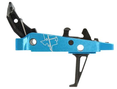 CMC Triggers Drop-In Trigger Group 2.0 Single-Stage Flat Trigger for AK-47, 2.50 lb. Draw, Black w/ Blue Housing, Steel/Aluminum