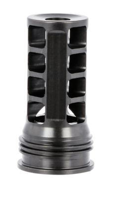 Huxwrx QD 338 Muzzle Brake for AR-Platform, 338 Cal, 3/4 in. x 24 Thread, 2.30 in. OAL, Black
