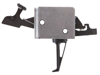 CMC Triggers Drop-In Two-Stage Flat Trigger for AR-15/AR-10, 1-3 lb. Draw, Black/Silver, Steel