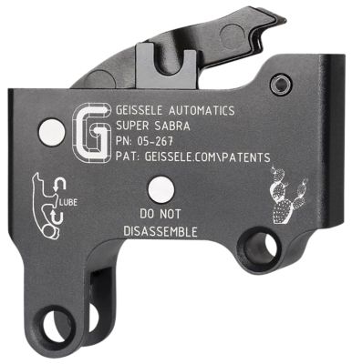 Geissele Automatics Super Sabra Two-Stage Curved Trigger Pack for IWI Tavor/X95, 5.50-7.50 lb. Draw, Black Oxide, Steel