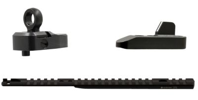 XS Sights XS Lever Rail Ghost Ring WS Sight Set for Marlin 1895, Black, White Stripe Front, Ghost Rear