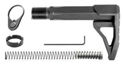 Phase 5 Weapon Systems Carbine Mini Stock Assembly for AR-15/AR-10, Black, Aluminum