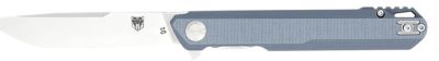 CobraTec Knives 3.5 in. Monarch Folding Knife, Plain Satin D2 Steel Blade, Gray G10 Handle