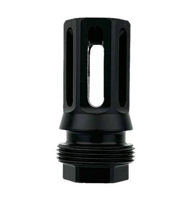 Huxwrx 5.56mm Stiction Lock Compensator, 1/2 in. x 28 Thread, Inconel, Black