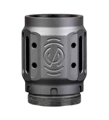 SilencerCo Charlie MAAD Brake 2.0, 2.23 in. OAL, 1.68 in. Diameter, Black, Anodized, Aluminum