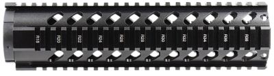 AIM Sports AR Handguard, 10 in., Mid-Length Style, Quad Rail, Aluminum, Black Anodized