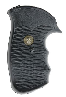 Pachmayr Gripper Grip for S&W N Frame, Checkered, Black, Rubber with Finger Grooves